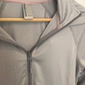 Mondetta Herringbone Pattern Full-Zip Hooded Jacket Sz S